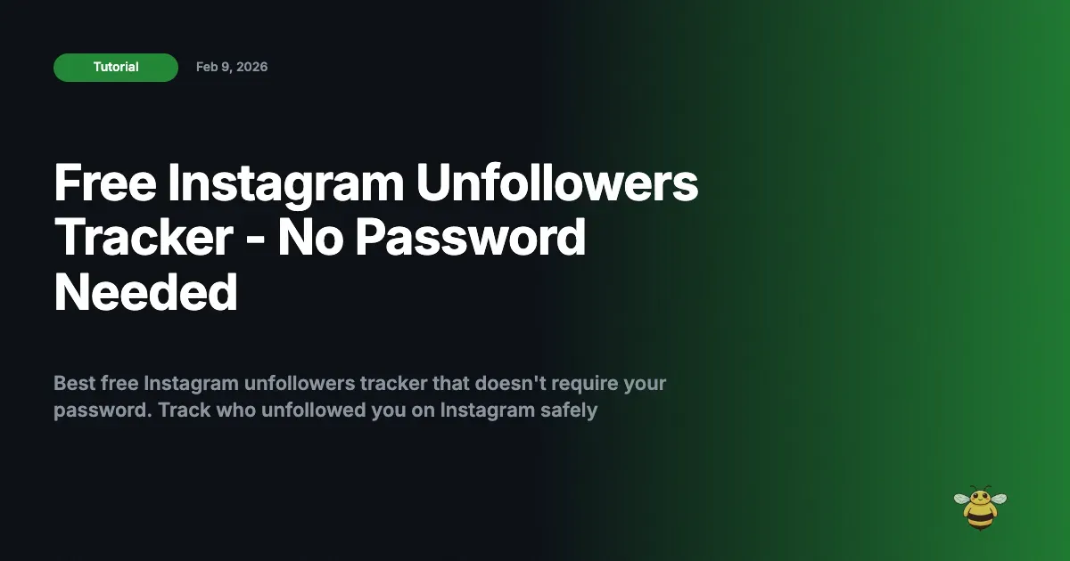 Free Instagram Unfollowers Tracker - No Password Needed