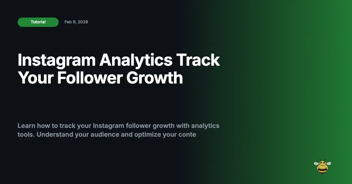 Instagram Analytics: Track Your Follower Growth